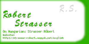 robert strasser business card